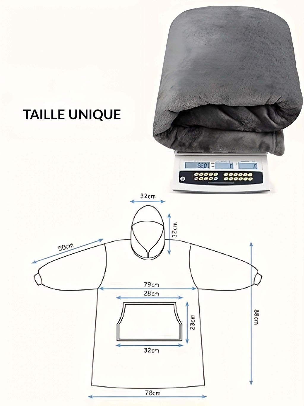 Plaid à Capuche Ylumnya™ Ultra-Doux